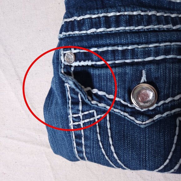 LA Idol USA Denim Shorts Juniors 13 Distressed Cutoff Raw Hem Thick Stitching - Picture 10 of 15